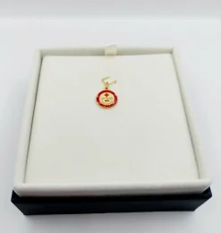 AUGIS - Pendentif médaille d'amour or jaune