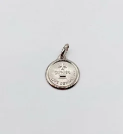 AUGIS - Pendentif médaille d'amour or blanc 