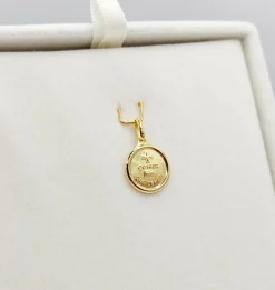 AUGIS - Pendentif médaille d'amour or 