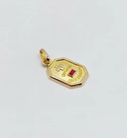 AUGIS - Pendentif médaille d'amour or 
