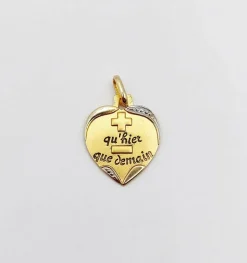 AUGIS - Pendentif médaille d'amour or 
