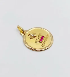 AUGIS - Pendentif médaille d'amour or 