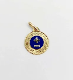 AUGIS - Pendentif médaille d'amour or jaune