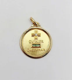 AUGIS - Pendentif médaille d'amour or 