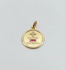 AUGIS - Pendentif médaille d'amour or 
