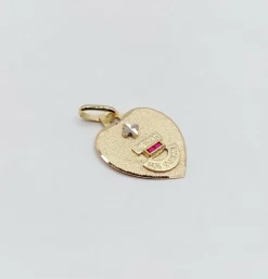 AUGIS - Pendentif médaille d'amour or 