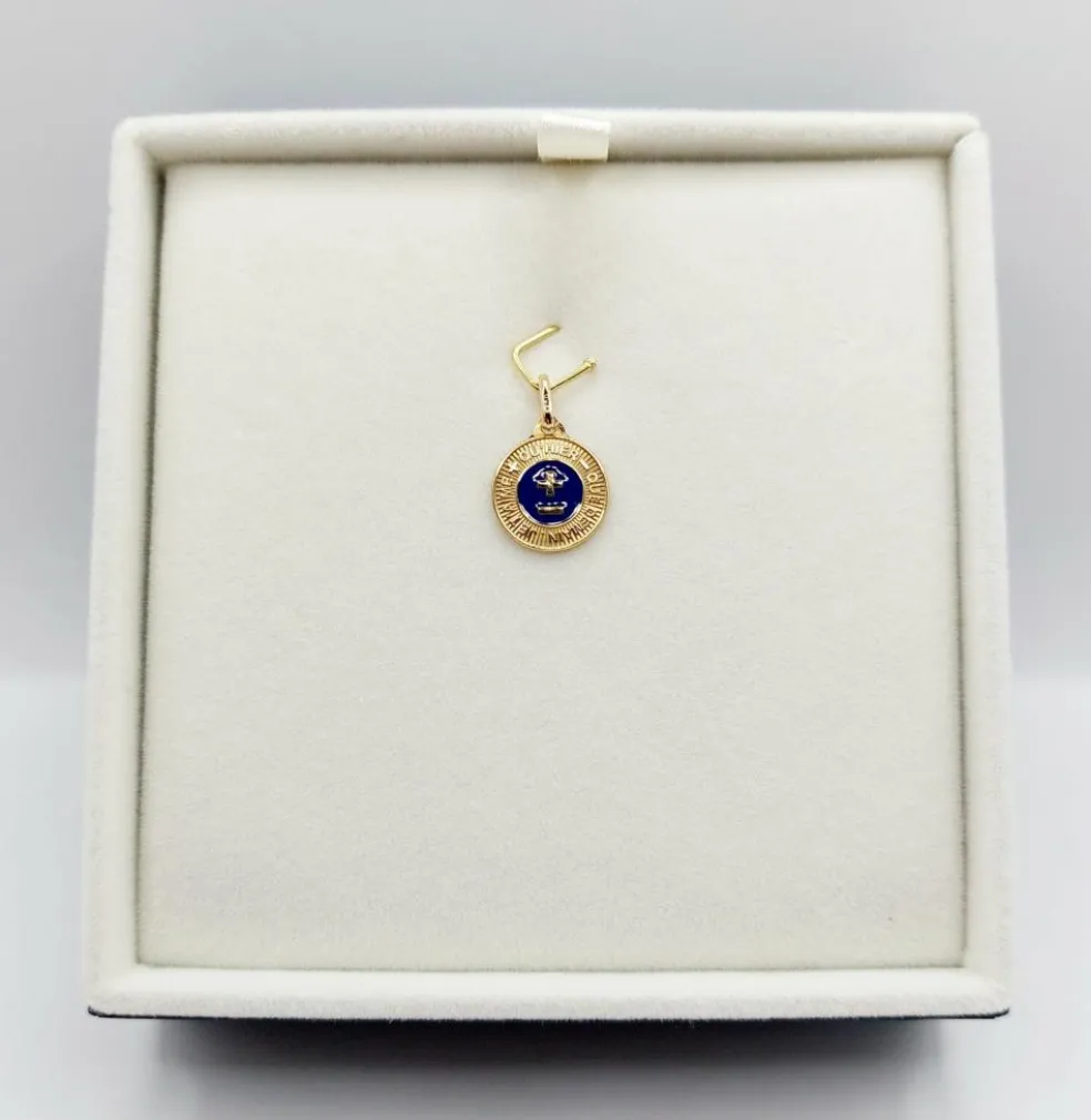 AUGIS - Pendentif médaille d'amour or jaune "+ qu'hier - que demain" - L'Élégante Bleue