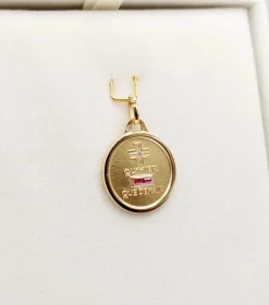 AUGIS - Pendentif médaille d'amour or 