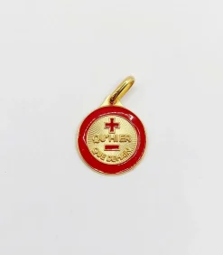 AUGIS - Pendentif médaille d'amour or jaune