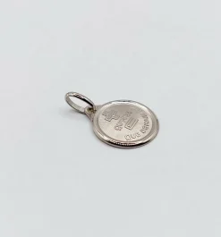AUGIS - Pendentif médaille d'amour or blanc 
