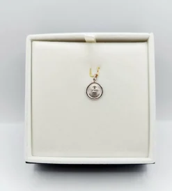 AUGIS - Pendentif médaille d'amour or blanc 