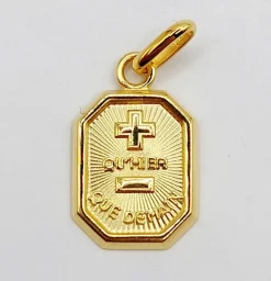 AUGIS - Pendentif médaille d'amour or 