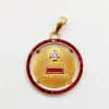 AUGIS - ULTRA RARE Médaille d'amour 23mm or jaune, diamant et rubis calibrés "+ qu'hier - que demain"