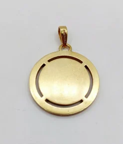 AUGIS - ULTRA RARE Médaille d'amour 23mm or jaune, diamant et rubis calibrés 