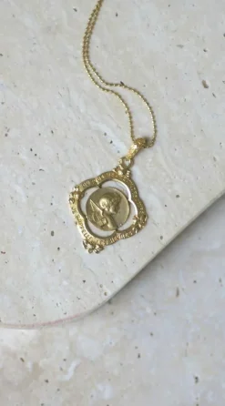 AUGIS- Médaille ancienne Ange or jaune