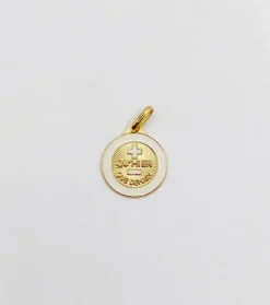 AUGIS Pendentif médaille d'amour or "+ qu'hier - que demain" - La Charmante Ivoire