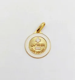 AUGIS Pendentif médaille d'amour or 
