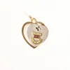 AUGIS-Médaille d'amour cœur rubis or jaune or blanc