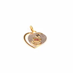 AUGIS-Médaille d'amour cœur rubis or jaune or blanc