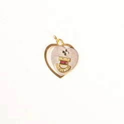 AUGIS-Médaille d'amour cœur rubis or jaune or blanc