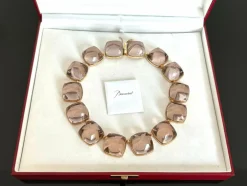 Baccarat - Collier or jaune et cristaux de fumée