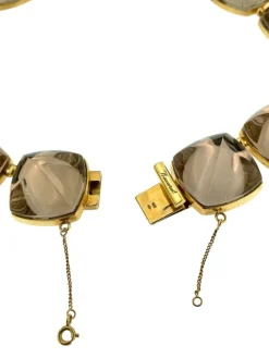Baccarat - Collier or jaune et cristaux de fumée