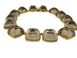 Baccarat - Collier or jaune et cristaux de fumée