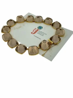 Baccarat - Collier or jaune et cristaux de fumée