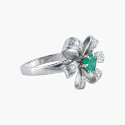 BAGUE « NOEUD » DIAMANTS & EMERAUDE