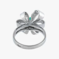 BAGUE « NOEUD » DIAMANTS & EMERAUDE