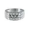 Bague 3 Saphirs Diamants