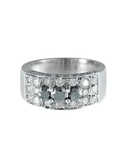 Bague 3 Saphirs Diamants