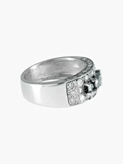 Bague 3 Saphirs Diamants