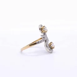 Bague 1900 « toi et moi » diamants
