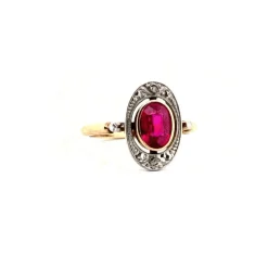 Bague Art-Déco Rubis