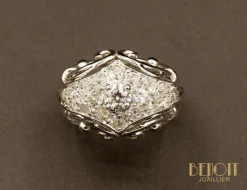 Bague 1950 diamants or blanc