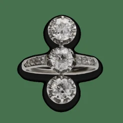 Bague 1930 diamants taille ancienne