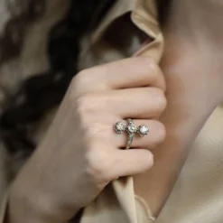 Bague 1930 diamants taille ancienne