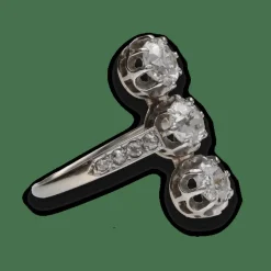 Bague 1930 diamants taille ancienne