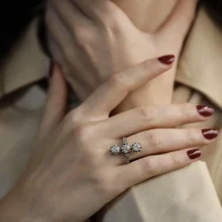 Bague 1930 diamants taille ancienne