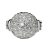 Bague « dôme » Art Déco en platine et brillants