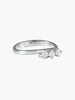 Bague « jarretière » en or blanc