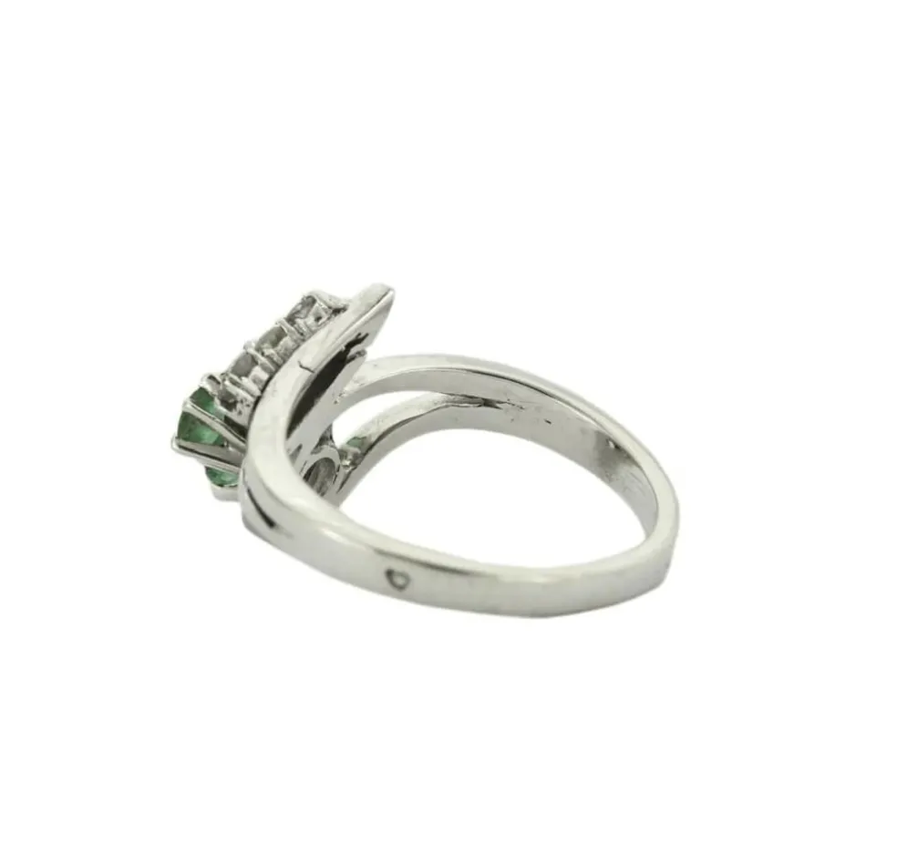 BAGUE " NOY" EMERAUDES DIAMANTS