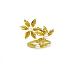 Bague - Or & perles
