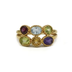 Bague - Or & Pierres de Couleur