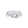 Bague - or blanc diamants