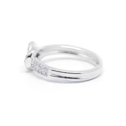 Bague - or blanc diamants