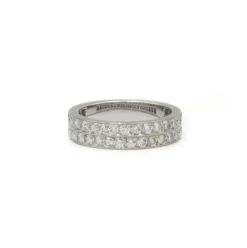 Bague - Or blanc et diamants