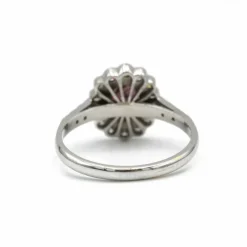 Bague - Or blanc, rubis et diamants