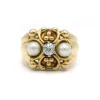 Bague - Or, Diamant & Perles